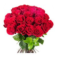 Send Red Roses Bouquet 24 Flowers for Bhai Dooj