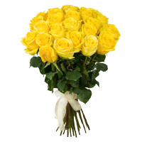 Online Yellow Roses Bouquet 24 Flowers for Bhai Dooj