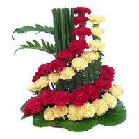 Flower Delivery in Ichalkaranji - Mix Carnation Basket