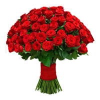 Send Red Roses Bouquet 75 Flowers