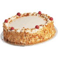 Send Eggless Butter Scotch Cake with Rakhi in India From 5 Star Hotel on Rakhi