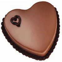 Chocolate Valentine's day Cake in Heart Shape 2 Kg