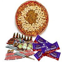 Send Dairy Milk with Assorted Crackers Diwali Gifts to India