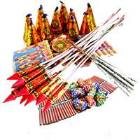 Same Day Assorted Crackers Diwali Gifts to India
