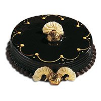 Deliver Rakhi with 2 Kg Eggless Chocolate Truffle Cakes to India