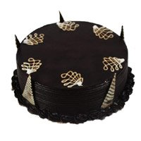 Buy Rakhi and 1 Kg Eggless Chocolate Truffle Rakhi Cake Delivery in India From 5 Star Hotel