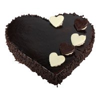 Valentine's day Cake in Heart Shape Chocolate Truffle 2 Kg to India