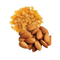 Almonds Dry fruits Gifts with Rakhi to India