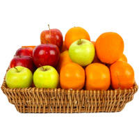 3 Kg Fresh Apple and Orange Basket Delivery in India