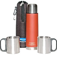 Water Bottle 500ml with Two Cup gift