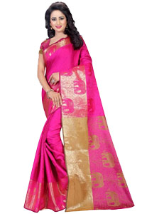 Elephanta Cotton Silk n Diwali Gifts for her Sarees to India