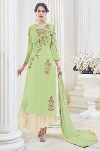 Aishwarya Green Salwar Suit Diwali gift for Her
