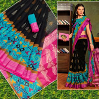 Online Printed Cottan Silk Karwa Chauth Sarees 11 delivery