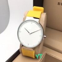White Dial with Yellow Leather Strap watch