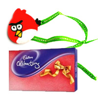 Send Rakhi for Kids Angry Bird Rakhi and Cadbury Celebration Pack