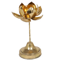 Diwali Gifts Delivery : Divine Lotus Diya Tealight Holder 6