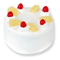 Rakhi Delivery in India with 2 Kg Eggless Pineapple Cake