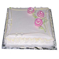 Send Square Shape Vanilla Cake to India