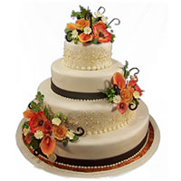 Two Tier Butter Scotch Cake to India