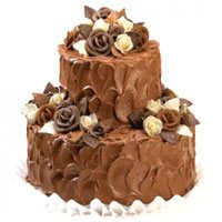 Send Two Tier Eggless Chocolate Cake