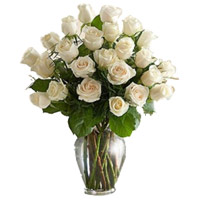 Send Online Flowers to India : White Roses