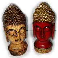 Wooden Buddha in 2 different colors online delivery in India