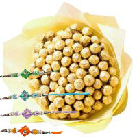 Order 80 Pcs Ferrero Rocher Bouquet delivery in India with Rakhi